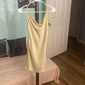 Cream silk dress size XS